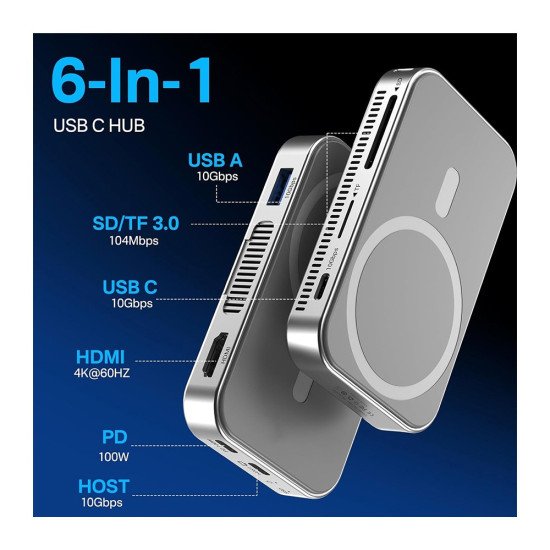 ACASIS EC1401 6 IN 1 USB C MAGNETIC SSD ENCLOSURE +DOCKING STATION FOR MOBILE PHONE