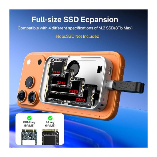 ACASIS EC1401 6 IN 1 USB C MAGNETIC SSD ENCLOSURE +DOCKING STATION FOR MOBILE PHONE