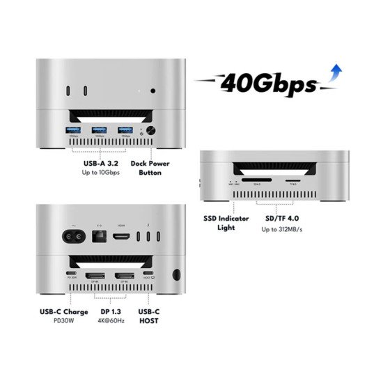 ACASIS M001 MAC MINI DOCK & STAND WITH DUAL BAY NVME 10 GBPS SSD ENCLOSURE