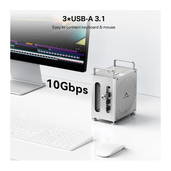 ACASIS M002PRO MAC MINI M4/M4PRO WORKSTATION 8 IN 1 40GBPS DOCKING STATION