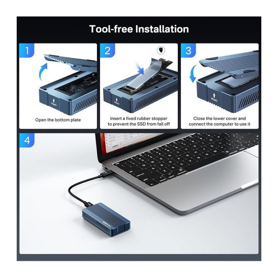 ACASIS TBU405PRO M1 40GBPS M.2 NVME SSD ENCLOSURE BUILT IN COOLING FAN