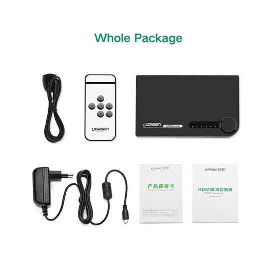 UGREEN 5 IN 1 OUT HDMI SWITCHER (40205)