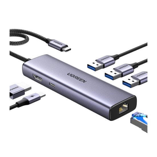 UGREEN 6 IN 1 USB C DOCKING STATION CM512 (15598)