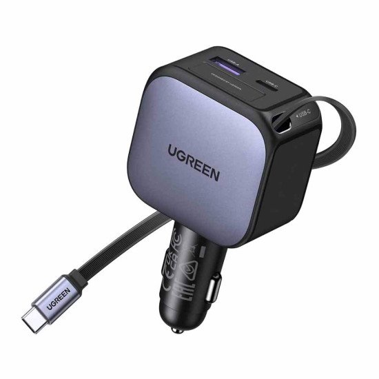 UGREEN 90W RETRACTABLE CAR CHARGER EC603 (55909)