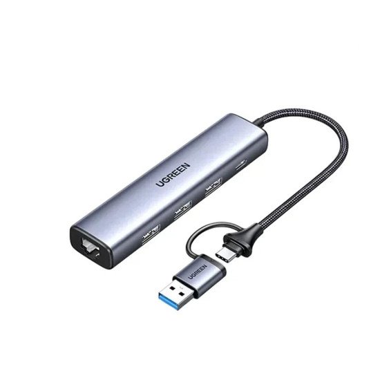 UGREEN CM475 (15623) USB C/A 3.0 HUB + LAN