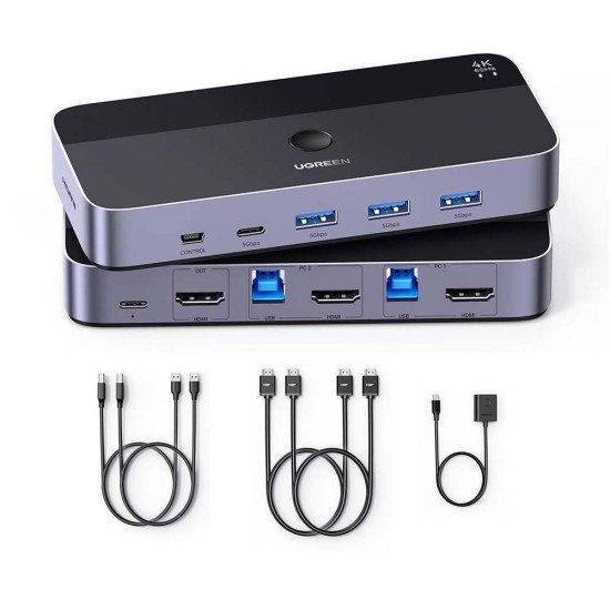UGREEN HDMI 2.0 4K@60HZ KVM SWITCH 2 IN 1 OUT CM664 (35765)