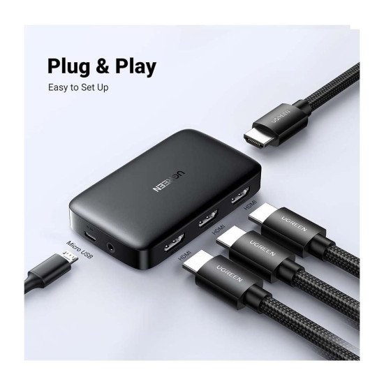 UGREEN HDMI Switch 3 IN 1 OUT HDMI Switcher CM332 (80125)