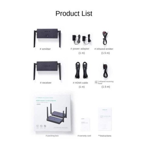 UGREEN hdmi wireless 200 M extended CM507 (60200)