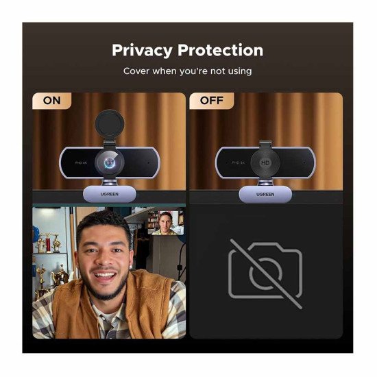 UGREEN USB 4K 30FPS BUILT IN MICROPHONE WEBCAM CM831 (65381)