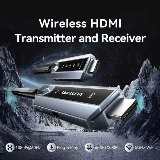 VENTION WIRELESS HDMI TRANSMITTER AND RECEIVER 200M (ADPH0-1)