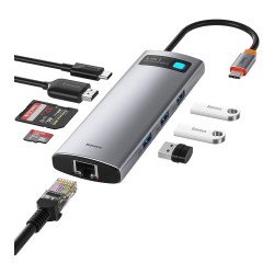 BASEUS METAL GLEAM 8 IN 1 DOCKING STATION (BS-OH101)