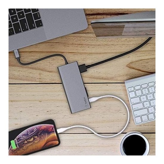 Belkin USB-C Hub, 6-in-1 Multi-Port Docking Station