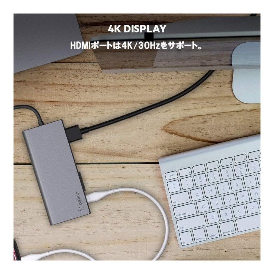 Belkin USB-C Hub, 6-in-1 Multi-Port Docking Station