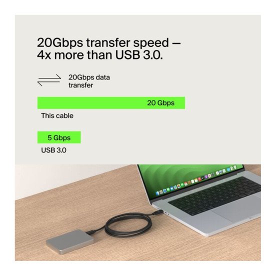 BELKIN USB4 240W 20GBPS 4K 60HZ CABLE 2M (INZ004)