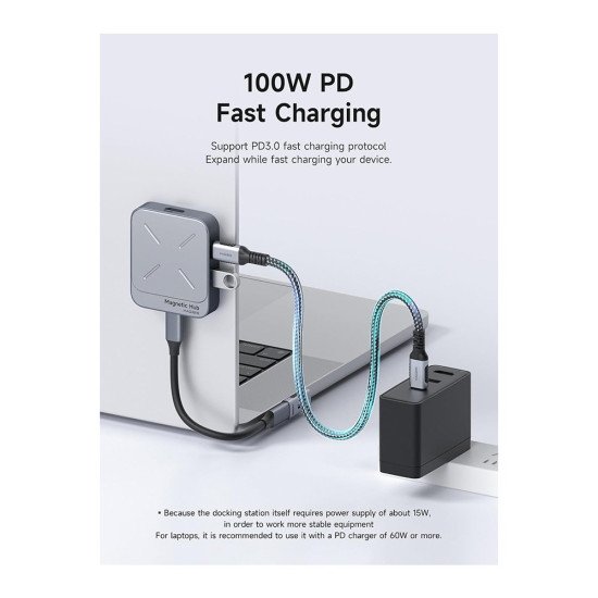 HAGIBIS TC100 USB C MAGNETIC DOCKING STATION