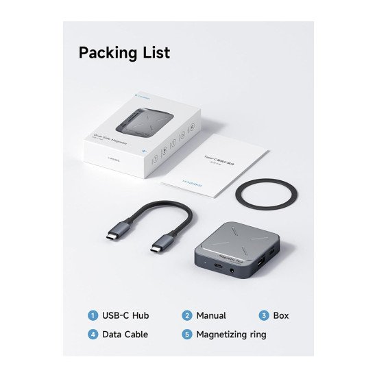 HAGIBIS TC100 USB C MAGNETIC DOCKING STATION