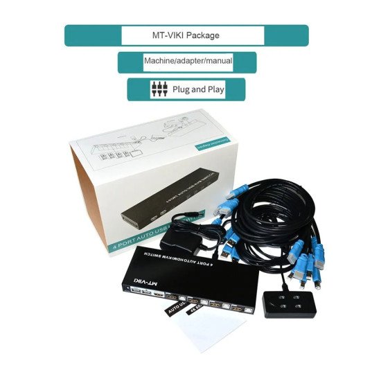 MT-VIKI MT-HK401 4 PORT KVM SWITCH