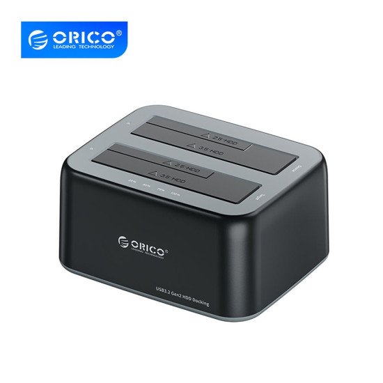 ORICO 2.5 & 3.5 INCH 2 BAY USB 3.2 HDD DOCKING STATION (6829C3-C)