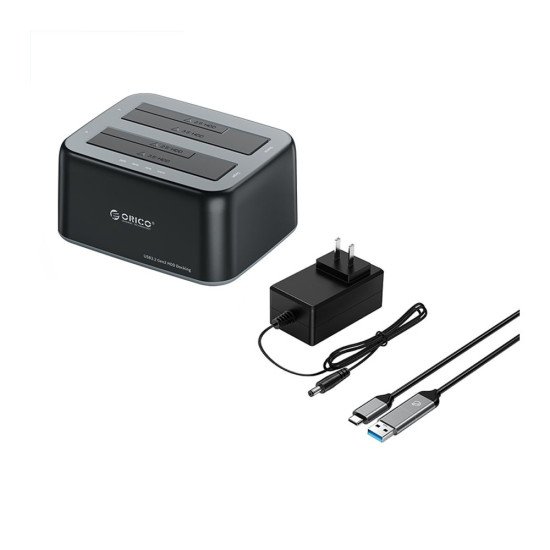 ORICO 2.5 & 3.5 INCH 2 BAY USB 3.2 HDD DOCKING STATION (6829C3-C)