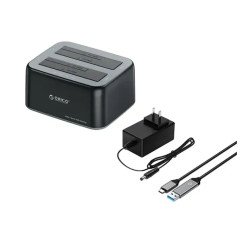 ORICO 6829C3 2.5 3.5 INCH SATA HDD SSD OFFLINE CLONE DUAL BAY DOCK