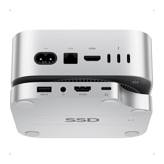 PULWTOP MAC MINI M4/M4 PRO HUB STAND DOCK WITH EXTERNAL STORAGE UPGRADE M.2 SSD ENCLOSURE