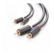 UGREEN 2RCA MALE TO 2RCA MALE STEREO AUDIO VIDEO CABLE 2M (10518)