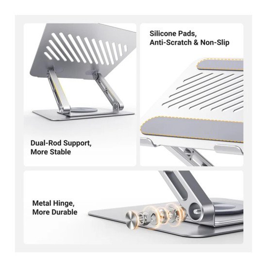 UGREEN Adjustable Laptop Stand with 360 Rotating Base (45418)