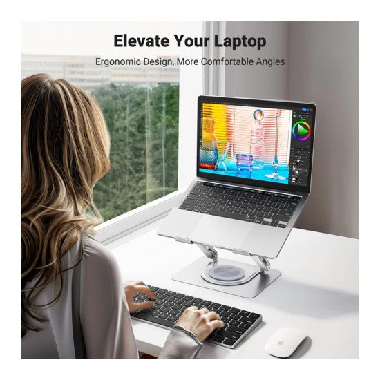 UGREEN Adjustable Laptop Stand with 360 Rotating Base (45418)