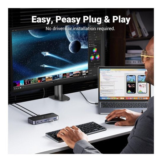 UGREEN USB 3.0 Switch 2 Computers Sharing USB C & A Devices 4 Port USB Switcher CM662 (15705)