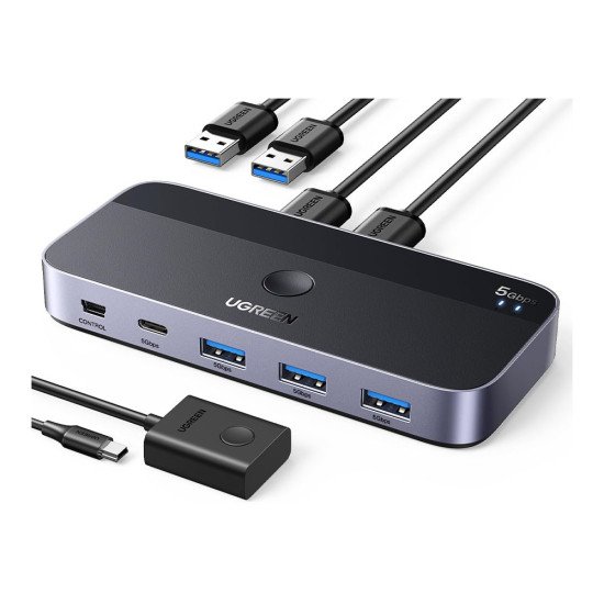 UGREEN USB 3.0 Switch 2 Computers Sharing USB C & A Devices 4 Port USB Switcher CM662 (15705)