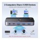 UGREEN USB 3.0 Switch 2 Computers Sharing USB C & A Devices 4 Port USB Switcher CM662 (15705)