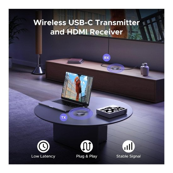UGREEN Magnetic Wireless USB C Transmitter and HDMI Receiver (75500)