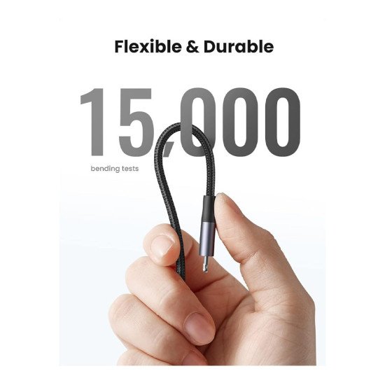 UGREEN Mfi-Certified Usb Type C To Lightning Nylon Braided Fast Charging Cable us304 (60761) 2m