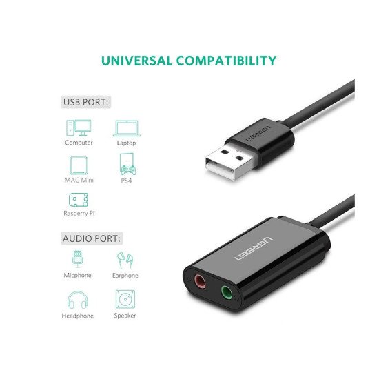UGREEN USB2.0 EXTERNAL SOUND CARD (30724)