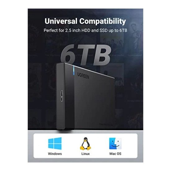 UGREEN USB3.0 2.5 INCH HARD DRIVE ENCLOSURE US221 (30848)