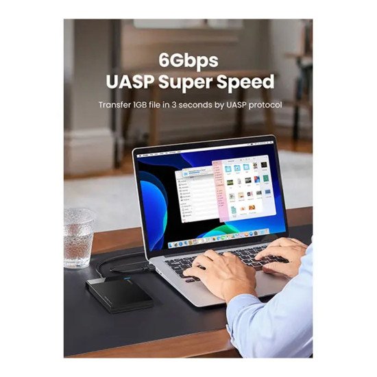 UGREEN USB3.0 2.5 INCH HARD DRIVE ENCLOSURE WITH TYPE C PORT US221 (50743)