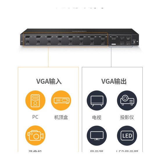 UGREEN VGA KVM 8-IN-1 USB SWITCH (70440)